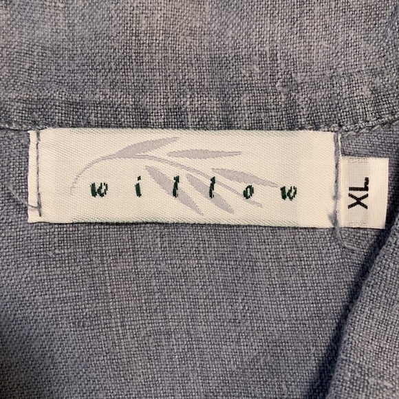 Willow 100% Linen Lagenlook Long Sleeve Layering Top - Picture 11 of 16